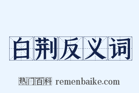 白荆反义词是什么意思的图片